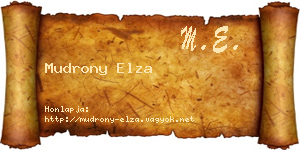 Mudrony Elza névjegykártya